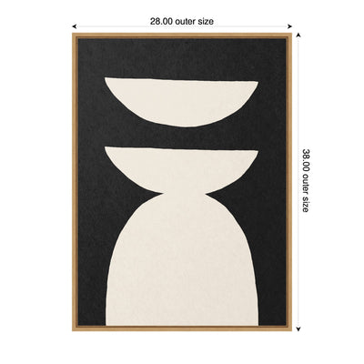 Sylvie White Geometric Abstract Framed Canvas by July Art Prints