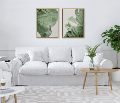 Sylvie Plant Study 6 and Plant Study 7 Framed Canvas Set by Alicia Abla by kateandlaurel - product image 10 for Resin Society