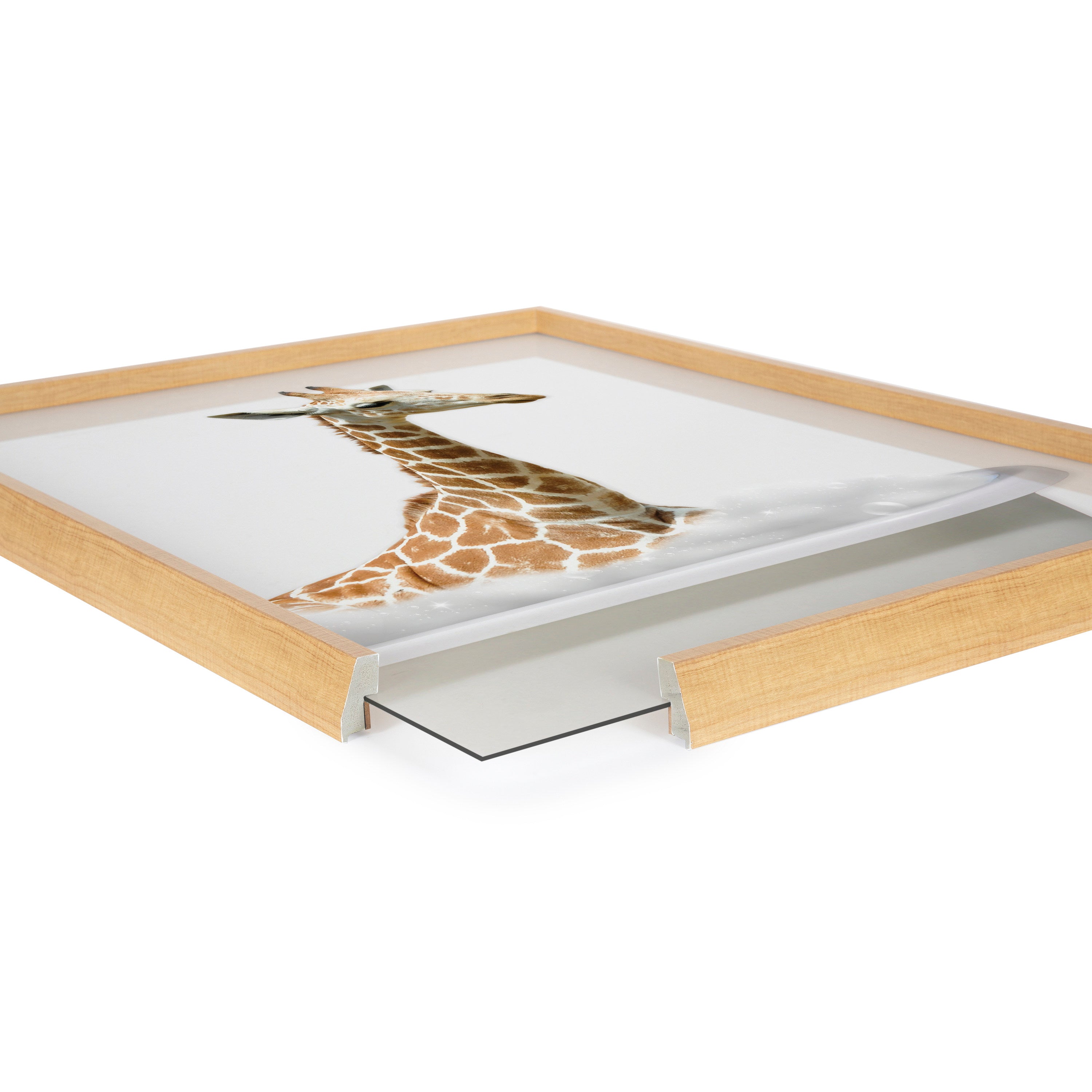 Blake Bathroom Bubble Bath Giraffe Framed Printed Glass by The Creative by kateandlaurel - product image 3 for Resin Society