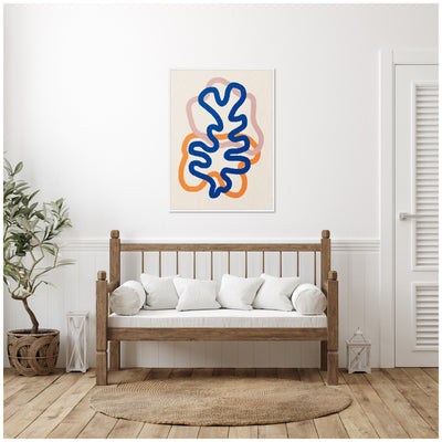 Sylvie Abstract Line Art Print 2 Framed Canvas by July Art Prints