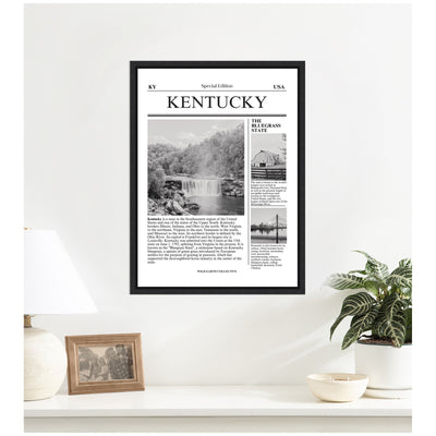 Kentucky Article by Megan Ryan Framed Canvas Wall Art Print