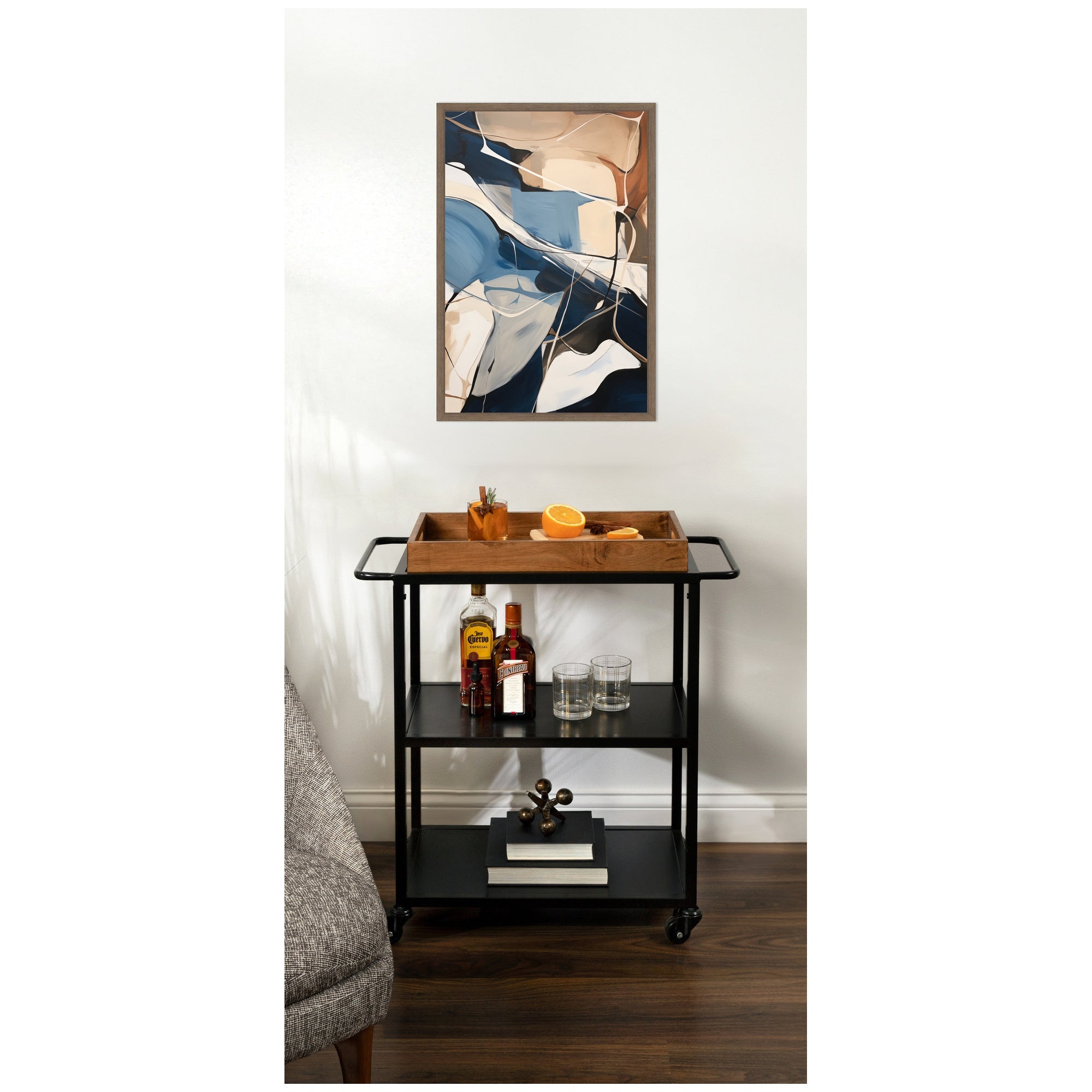 Abstract Fluid Movement by The Creative Bunch Studio Framed Canvas Wall Art Print