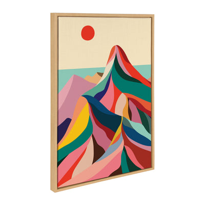 Sylvie MCM Mountains Framed Canvas by kateandlaurel - product image 12 for Resin Society