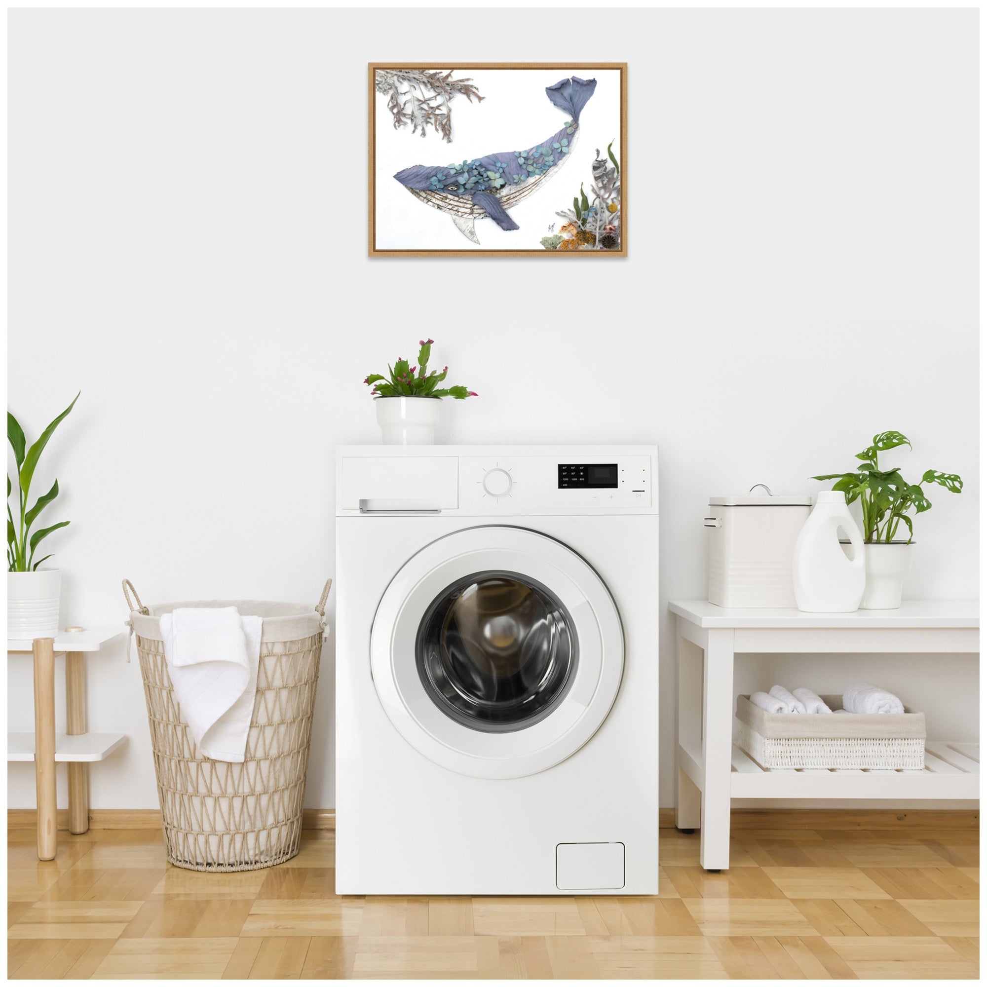 Whale by Madeline Jeppesen Framed Canvas Wall Art Print