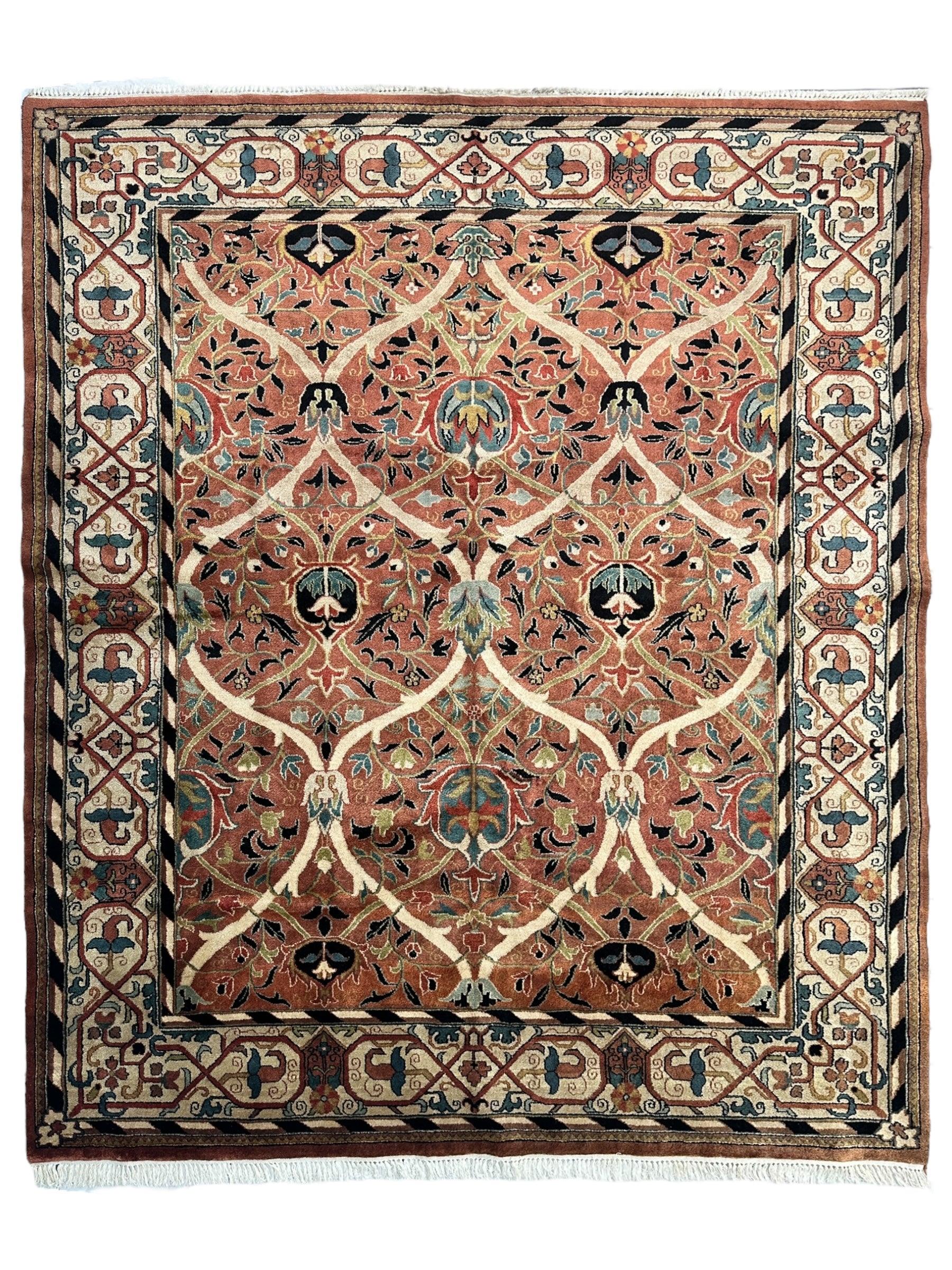 William Morris Hand-Knotted Wool Luxury Handmade Rug - 7'10" x 9'10" by Rugistan - main product image for Resin Society