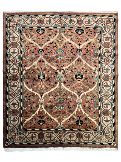William Morris Hand-Knotted Wool Luxury Handmade Rug - 7'10" x 9'10" by Rugistan - main product image for Resin Society