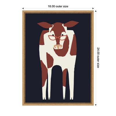 Sylvie Farm Cow Framed Canvas by Hannah Beisang