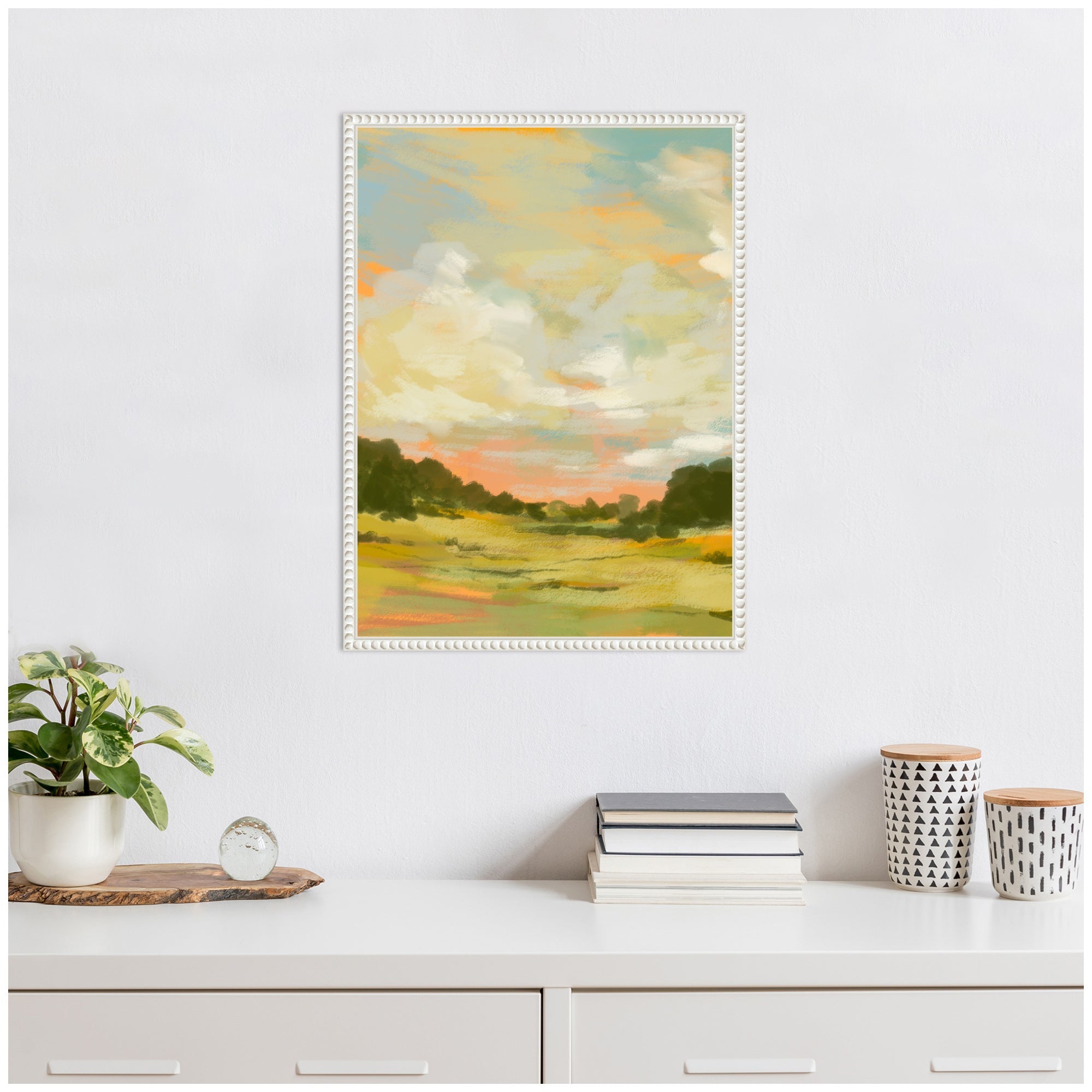 Sylvie Landscape 2 Framed Canvas by Annie Quigley