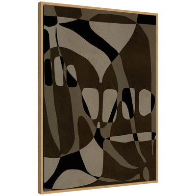 Sylvie Contour 1 Framed Canvas by Shatha Al Dafai