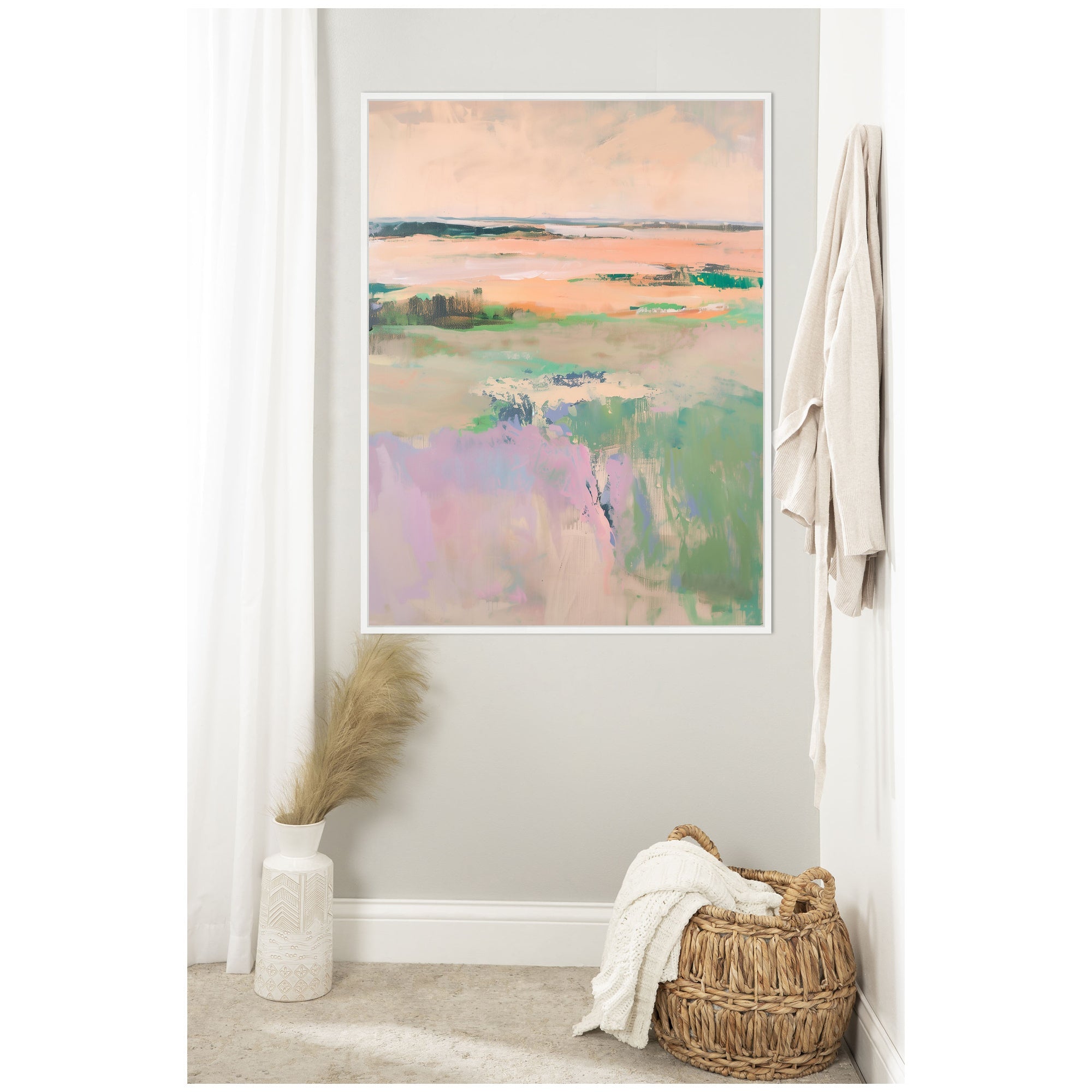 Sylvie Pastel Horizon II Framed Canvas