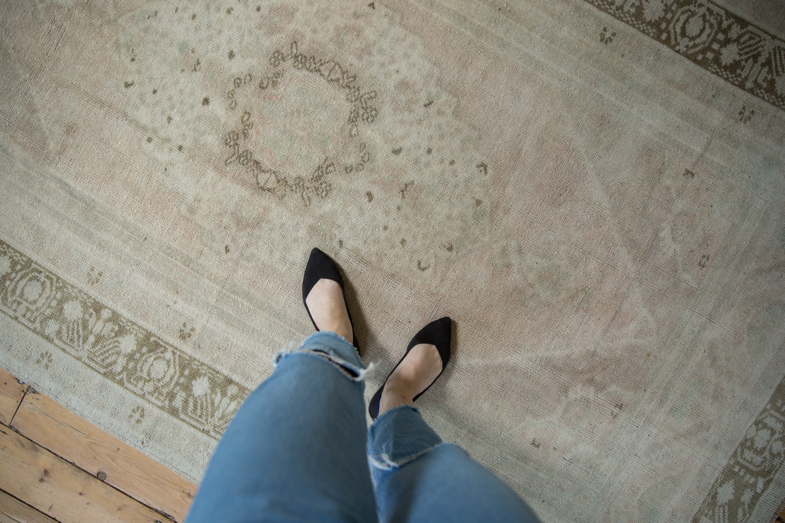 5x9 Vintage Distressed Oushak Carpet by Old New House® - product image 2 for Resin Society