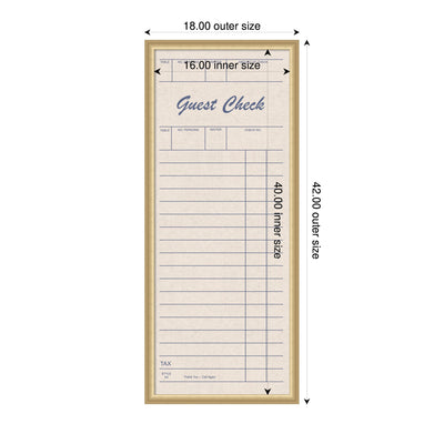 Framed Fabric Pinboard Linen Guest Check Wall Organization