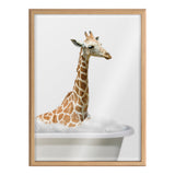 Blake Bathroom Bubble Bath Giraffe Framed Printed Glass by The Creative by kateandlaurel - product image 2 for Resin Society