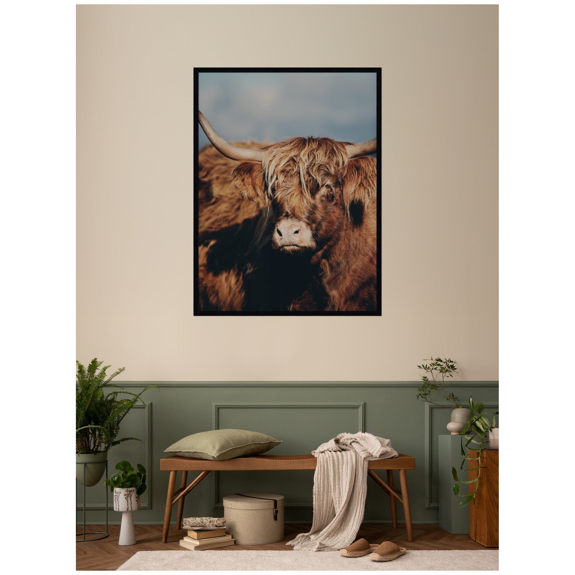 Highland Cow No.
5 by Laura Evans Framed Wall Art Print