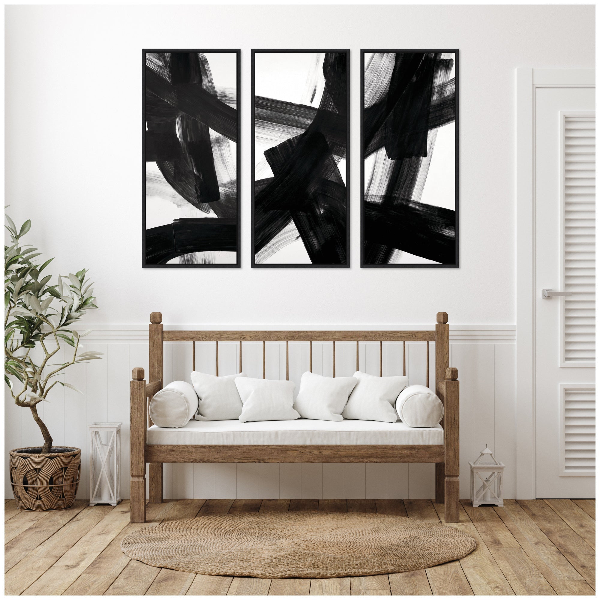 Black Mark No.
1, No.
2, & No.
3 3 Piece Framed Canvas Wall Art Set by Amy Lighthall
