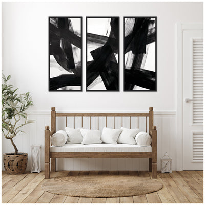 Black Mark No.
1, No.
2, & No.
3 3 Piece Framed Canvas Wall Art Set by Amy Lighthall