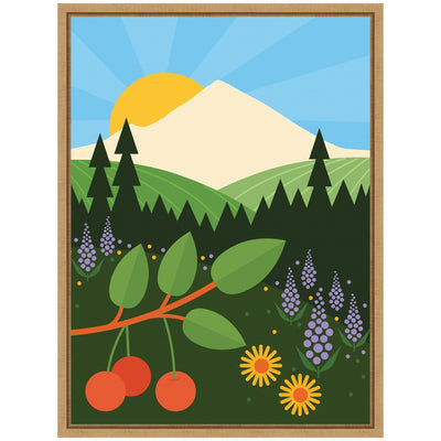 Sylvie Mount Hood Framed Canvas by Amber Leaders