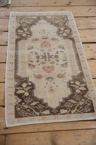 1.5x3 Vintage Distressed Oushak Rug Mat