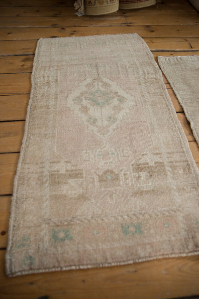 1.5x3.5 Vintage Distressed Oushak Rug Mat Runner