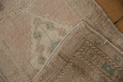 1.5x3.5 Vintage Distressed Oushak Rug Mat Runner