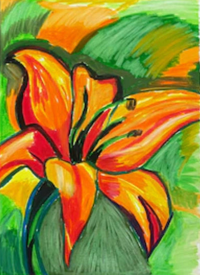 Fire Lily - Art Prints by Vichy's Art - Resin Society