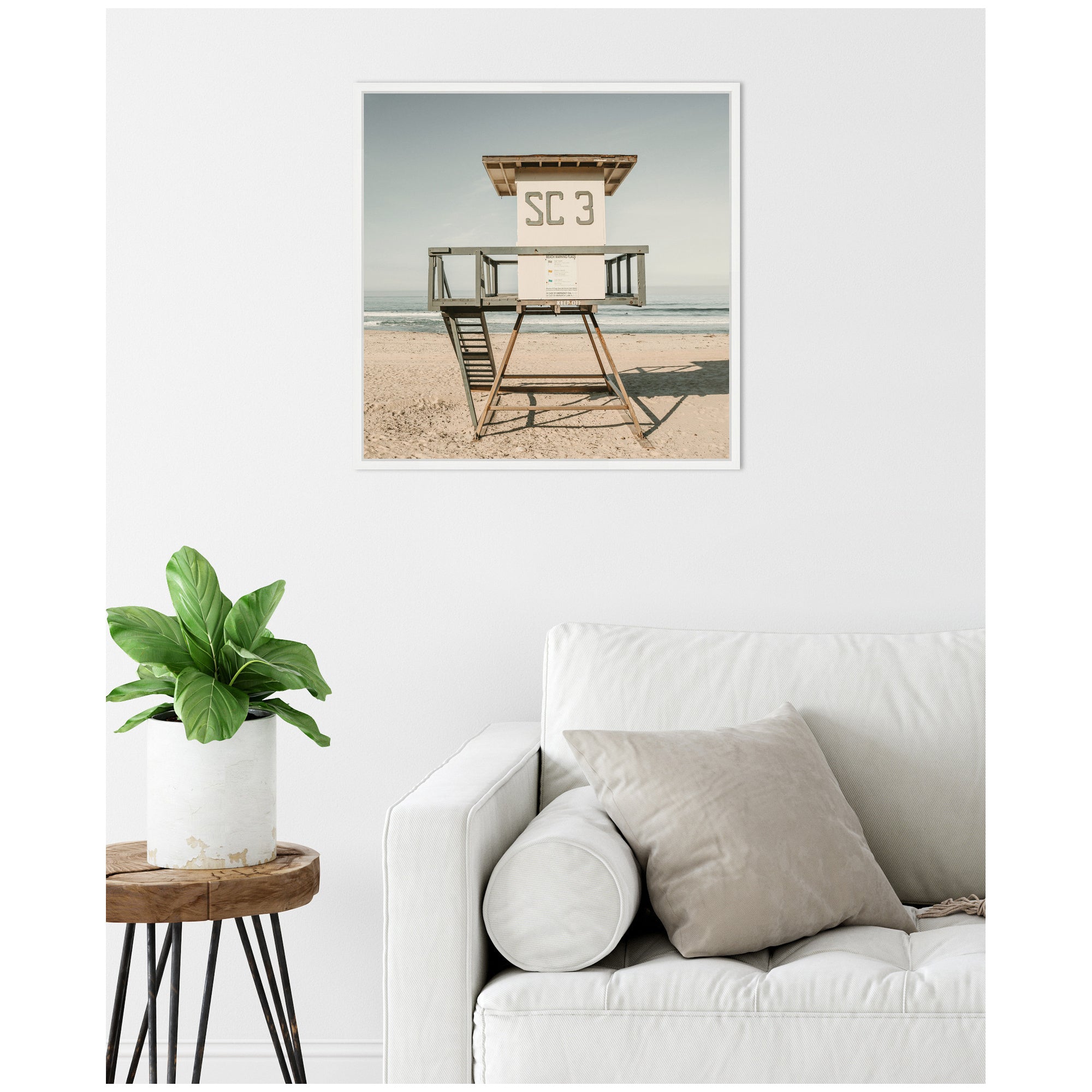 Sylvie SC3 Lifeguard Tower Framed Canvas by Alicia Bock