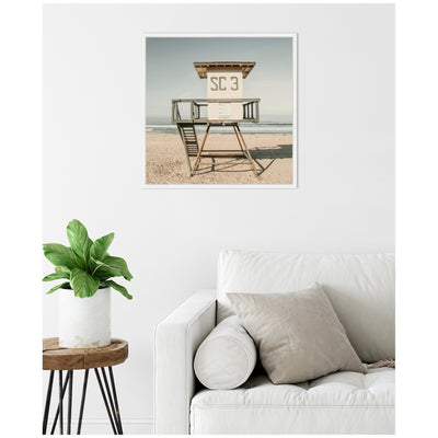 Sylvie SC3 Lifeguard Tower Framed Canvas by Alicia Bock