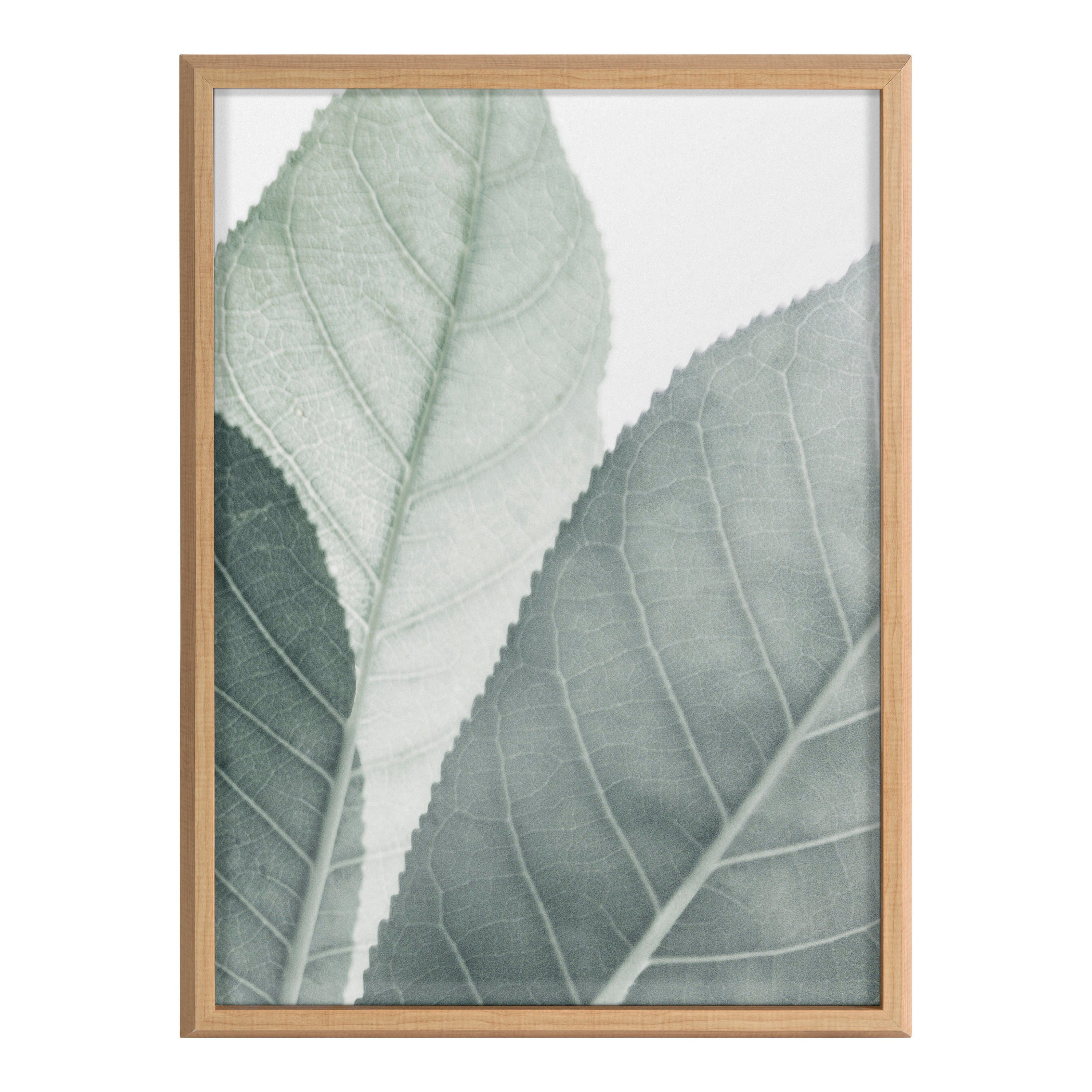Blake Modern Green Leaf Botanical Framed Printed Glass by The Creative by kateandlaurel - product image 2 for Resin Society
