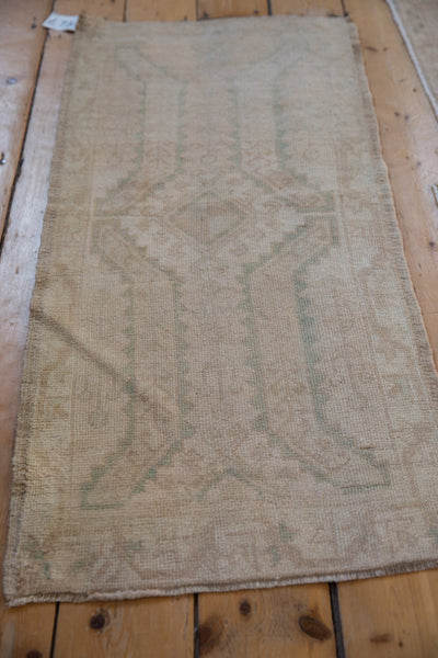 1.5x3.5 Vintage Distressed Oushak Rug Mat Runner