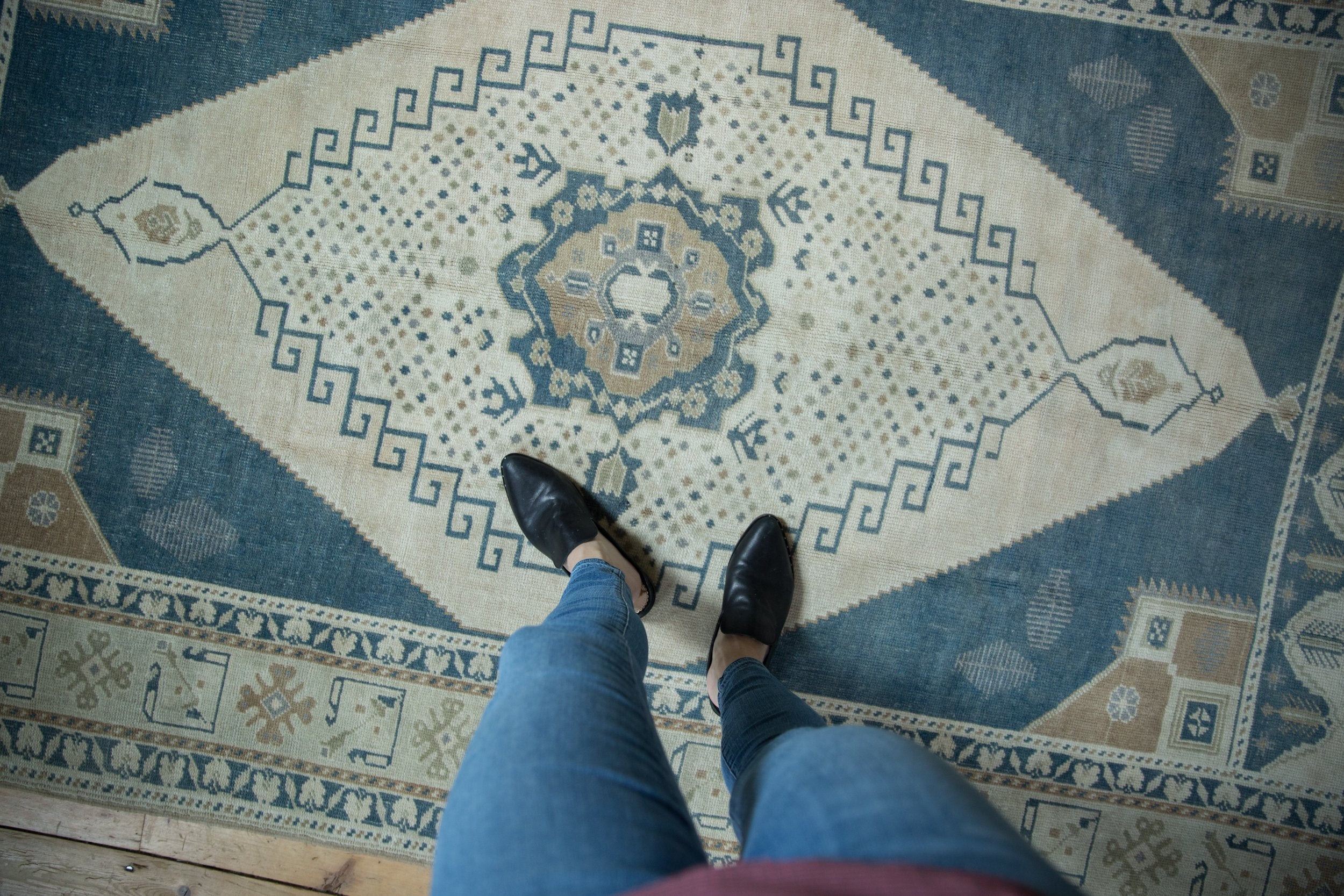 5.5x9.5 Vintage Distressed Oushak Carpet by Old New House® - product image 2 for Resin Society