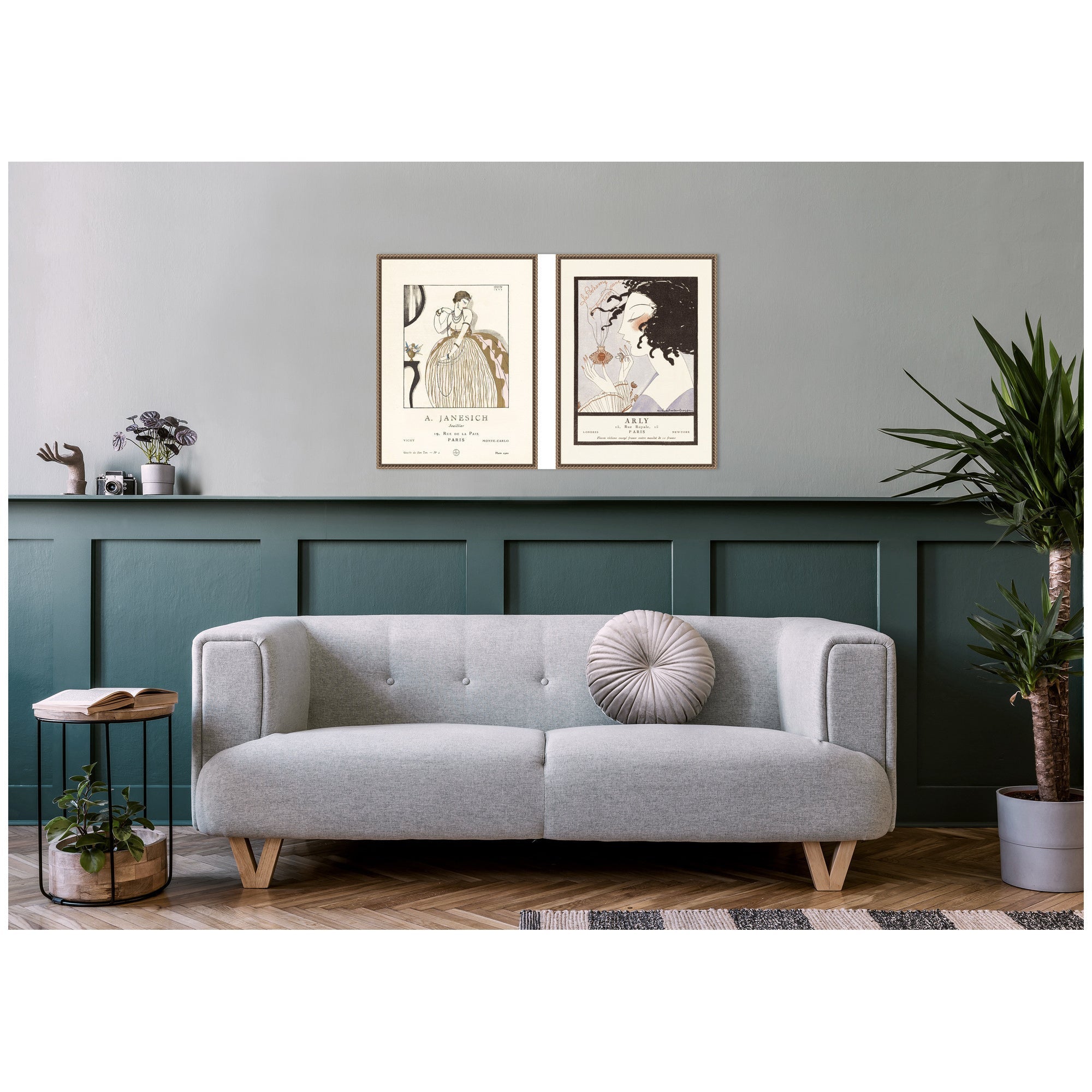 Arly 1921 Alexandre Jacovleff & A Janesich 1920 Edouard Halouze 2 Piece Framed Canvas Wall Art Set by Nostalgia Prints