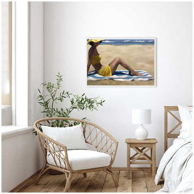 Sylvie Sunny Side Framed Canvas by Mary Sparrow