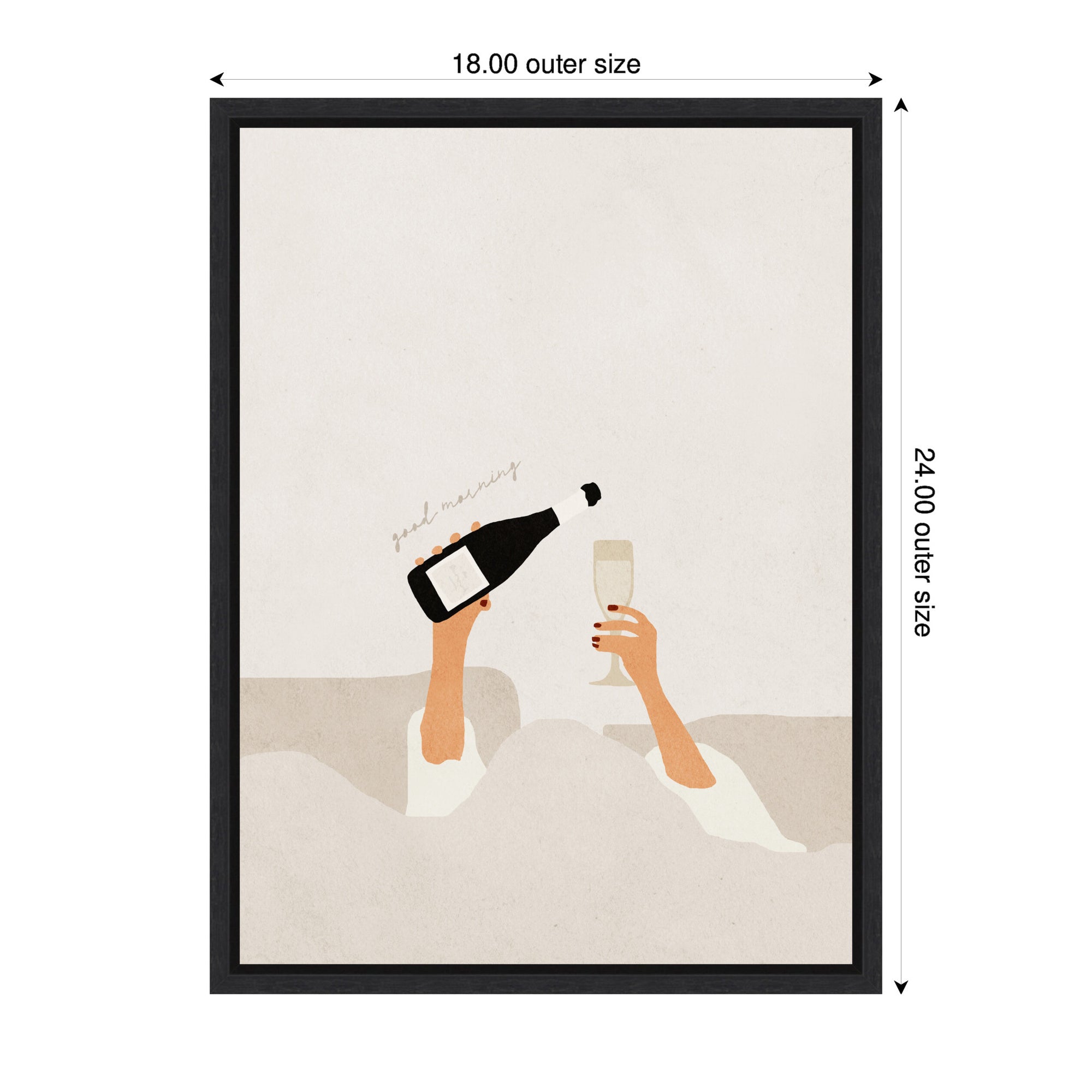 Sylvie Good Morning Art Print Framed Canvas by July Art Prints