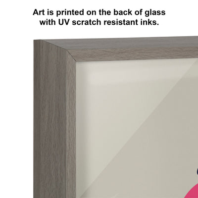 Blake Mid Century Modern Llama in the Tub Framed Printed Glass by kateandlaurel - product image 3 for Resin Society