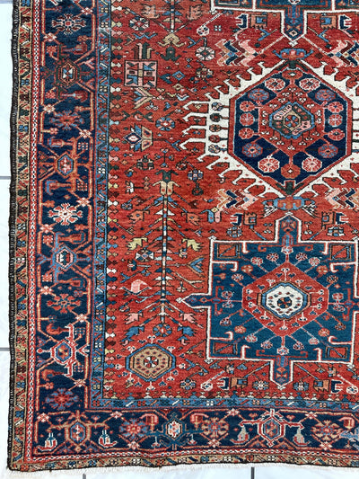 KARAJA Persian Antique Heriz Rug 4'9" x 6' by Rugistan - product image 16 for Resin Society