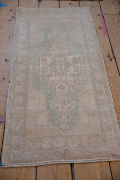 1.5x3.5 Vintage Distressed Oushak Rug Mat Runner