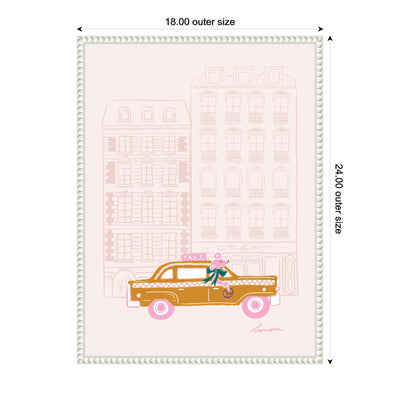 Sylvie Beaded NYC Joy Ride Framed Canvas by Yellow Heart Art