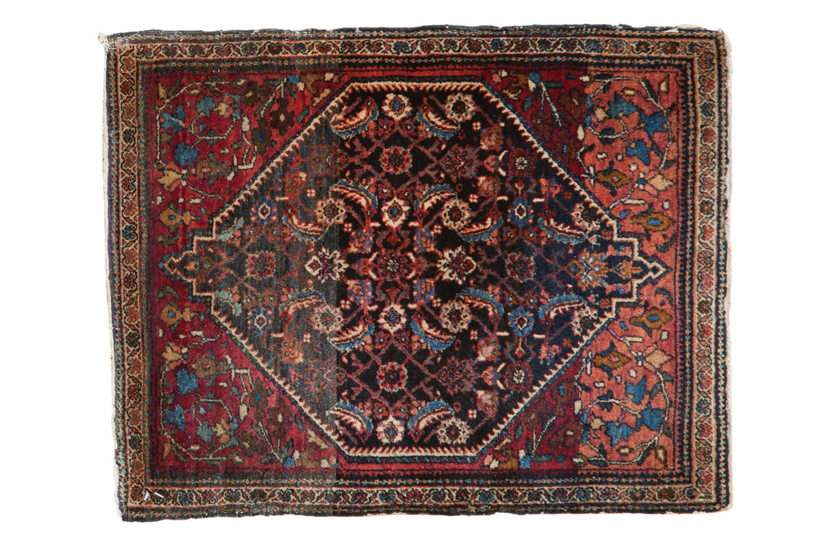 2x2.5 Vintage Fine Farahan Sarouk Square Rug Mat by Old New House® - main product image for Resin Society