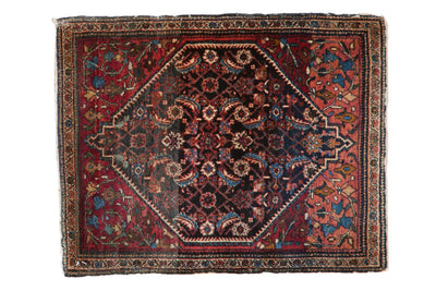 2x2.5 Vintage Fine Farahan Sarouk Square Rug Mat by Old New House® - main product image for Resin Society