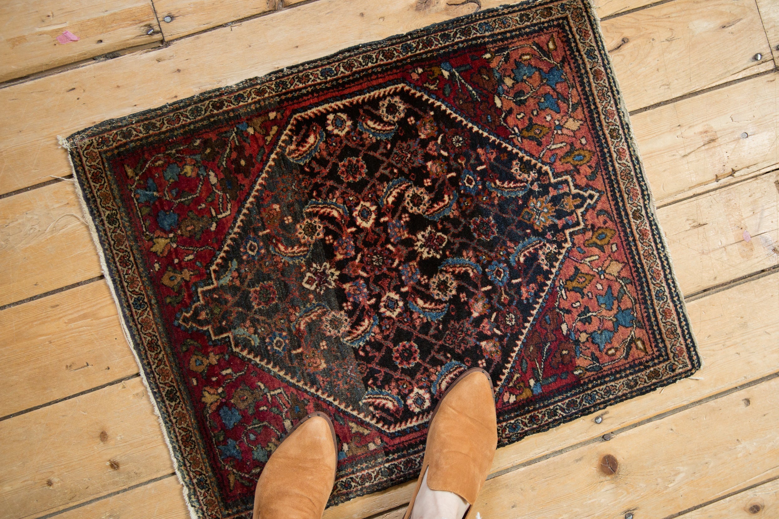 2x2.5 Vintage Fine Farahan Sarouk Square Rug Mat by Old New House® - product image 2 for Resin Society