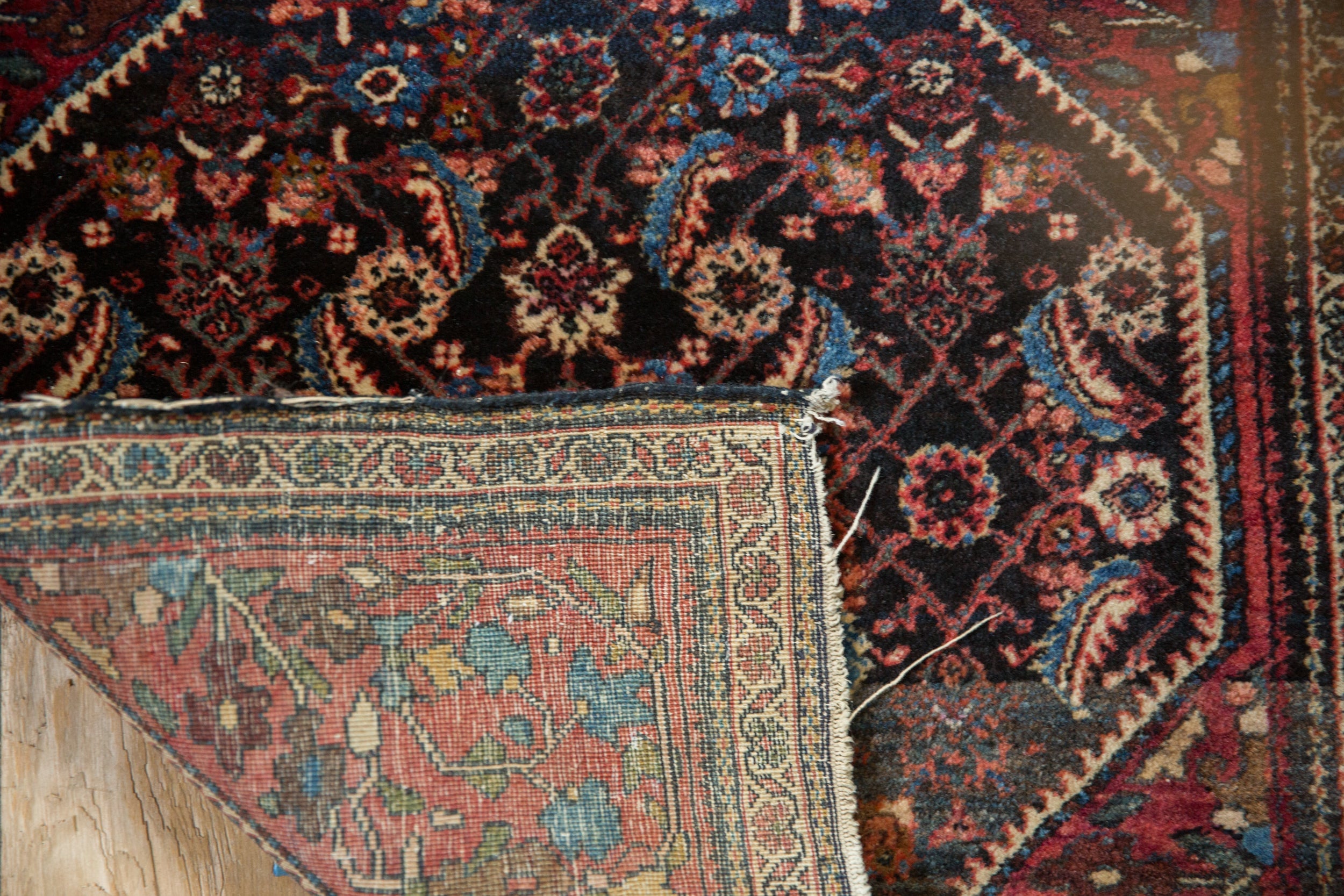 2x2.5 Vintage Fine Farahan Sarouk Square Rug Mat by Old New House® - product image 10 for Resin Society