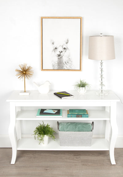 Sylvie Alpaca Framed Canvas by Simon Te of Tai Prints