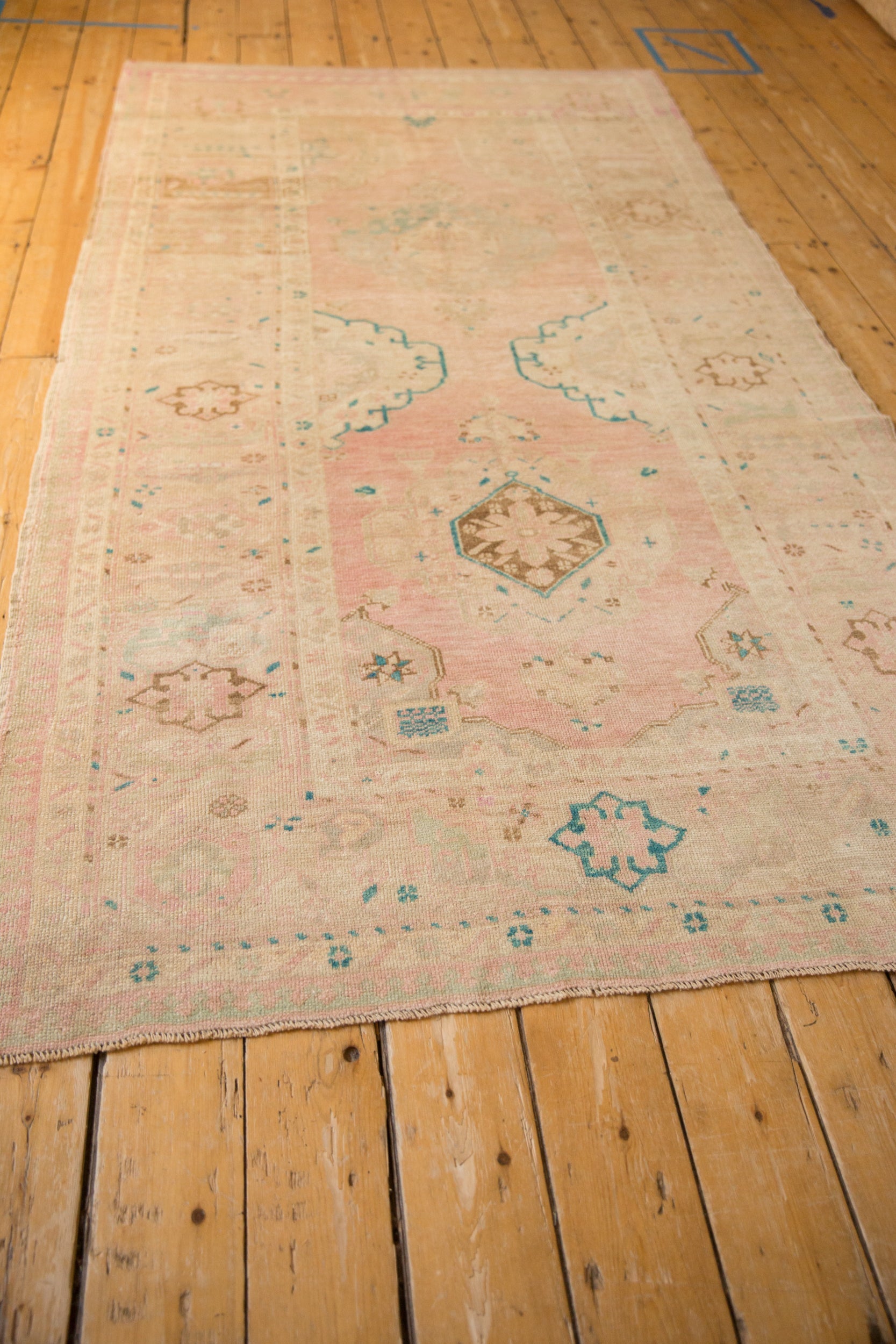 4.5x9 Vintage Distressed Oushak Rug Runner by Old New House® - product image 9 for Resin Society
