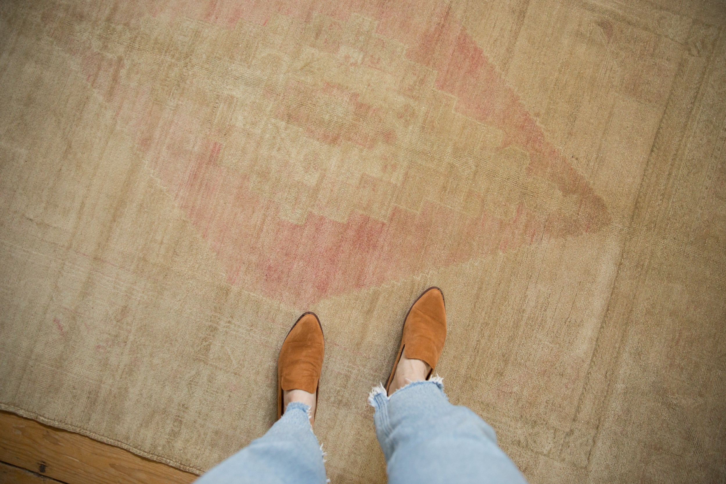 5.5x10 Vintage Distressed Oushak Carpet by Old New House® - product image 2 for Resin Society