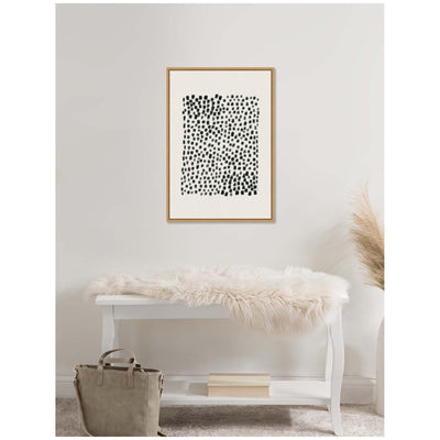 Abstract Black by Gabrielly Guedes Framed Canvas Wall Art Print