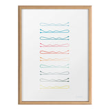 Blake Colorful Bobby Pins Framed Printed Glass by Leonora Jennifer by kateandlaurel - product image 2 for Resin Society