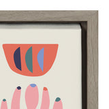 Sylvie Mid Century Succulents Framed Canvas