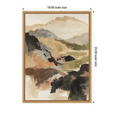 Sylvie Tonal Mountains II Framed Canvas by Amy Lighthall