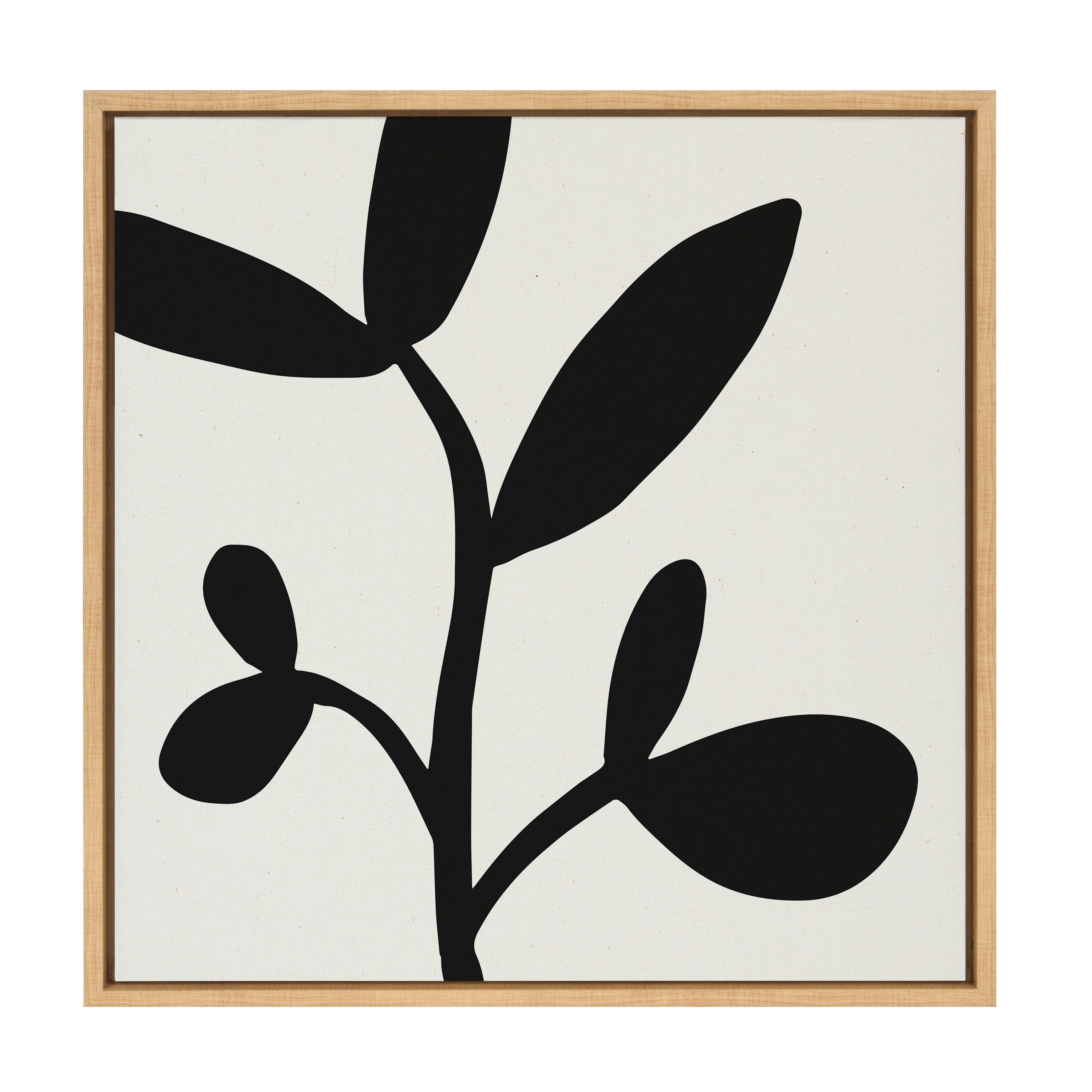Sylvie Modern Botanical Neutral Abstract 2 Framed Canvas