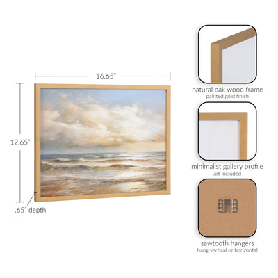 Gallery Beach Waves Sunset Cloud Landscape Print by The Creative Bunch Studio